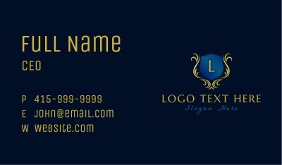 Elegant Crest Letter Business Card Image Preview