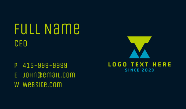 Gaming Streamer Letter V Business Card Design Image Preview