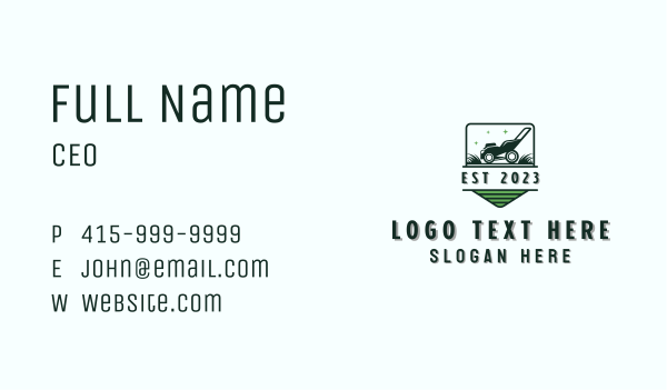 Lawn Mower Grass Cutting Business Card Design Image Preview