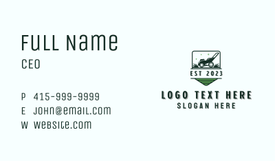 Lawn Mower Grass Cutting Business Card Image Preview