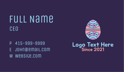 Decorative Easter Egg Business Card Image Preview