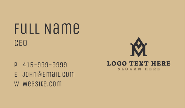 Professional Letter A & M Business Card Design Image Preview
