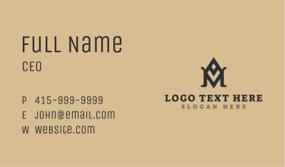 Professional Letter A & M Business Card Image Preview