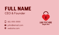 Love Lock Keyhole Business Card Design