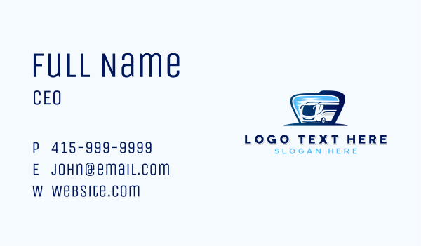 Express Travel Bus Business Card Design Image Preview