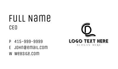 Stylish Monogram Letter CDL Business Card Image Preview