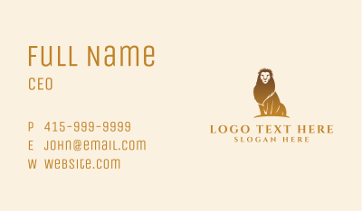 Golden Lion Business Business Card Image Preview