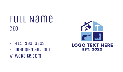 Home Repair Contractor Business Card