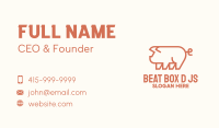 Cute Pig Monoline Business Card Image Preview