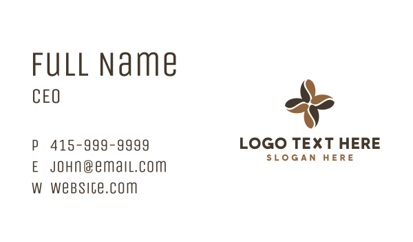 Coffee Flower Business Card Design Image Preview