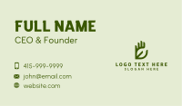 Hand Leaf Garden Agriculture Business Card Image Preview