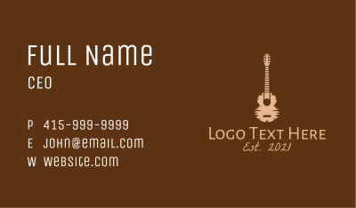 Wooden Guitar Business Card