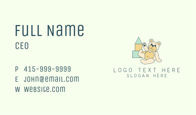 Teddy Bear Toy Preschool Business Card Image Preview