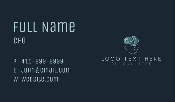 Human Brain Intelligence Business Card Design Image Preview