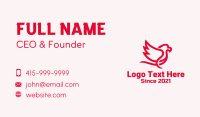 Red Minimalist Sparrow Business Card Image Preview