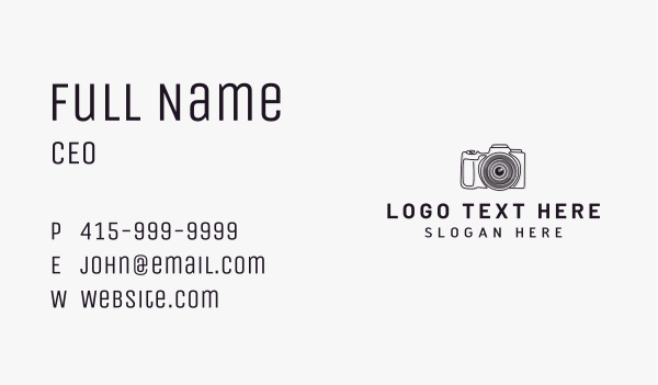 Camera Photo Studio Business Card Design Image Preview