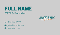 Graffiti Artist Wordmark Business Card Design