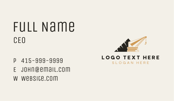 Construction Tower Crane Business Card Design Image Preview