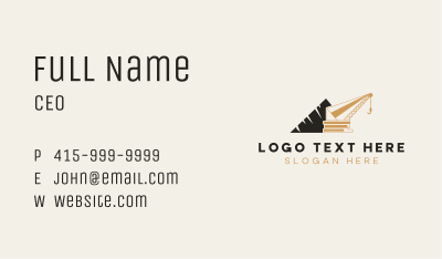 Construction Tower Crane Business Card Image Preview