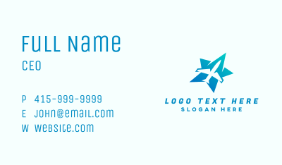 Star Airplane Transportation Business Card Image Preview