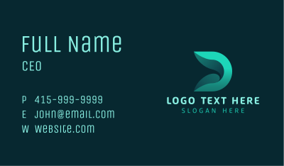 Generic 3D Letter D Business Card Image Preview