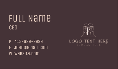 Elegant Floral Candle Business Card Image Preview