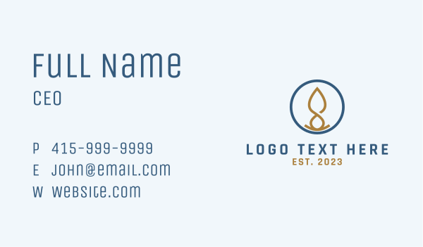 Candle Handicraft Emblem Business Card Design Image Preview