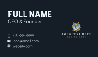 Elegant Crest Ornament Business Card Design