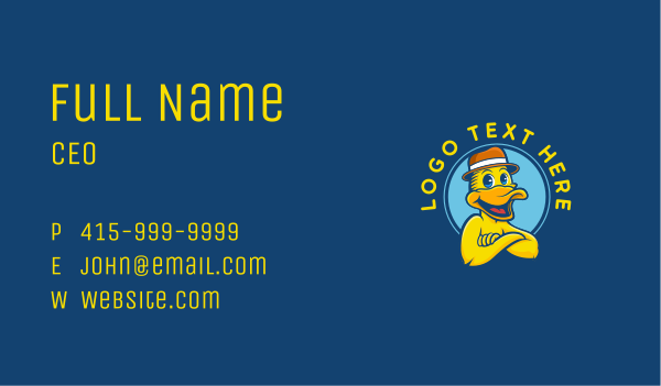 Duck Game Avatar Business Card Design Image Preview
