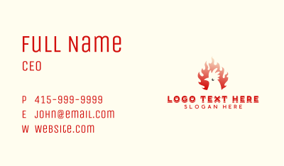 Roasted Flame Chicken Business Card Image Preview