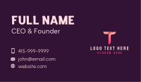 Advertising Firm Letter T Business Card Image Preview