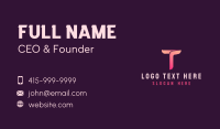 Advertising Firm Letter T Business Card Design