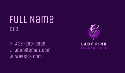 Dancing Lady Ballerina Business Card Image Preview