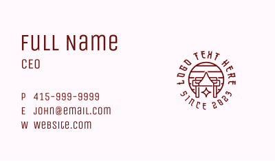 Asian Temple Architecture Business Card Image Preview