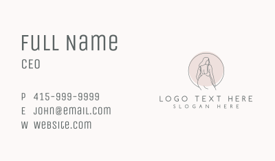 Minimalist Women Body Business Card Image Preview