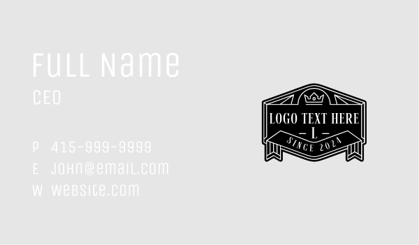 Crown Studio Artisanal  Business Card Design Image Preview