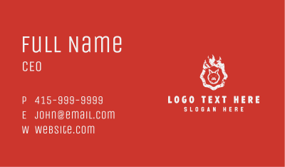 Grill BBQ Flame Business Card Image Preview