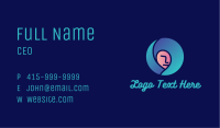 Round Woman Face Hair Business Card Image Preview