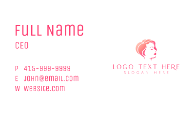 Woman Hair Beauty  Business Card Image Preview