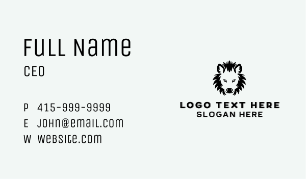 Hyena Safari Animal Business Card Design Image Preview