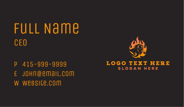 Beef Barbecue Grill Business Card Design Image Preview