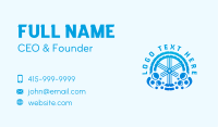 Blue Tire Droplet Business Card Image Preview