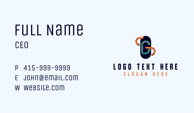 Modern Technology Letter G Business Card Image Preview