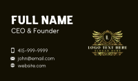 Shield Crown Wings Business Card Preview