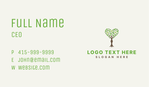 Love Tree Woman Business Card Design Image Preview