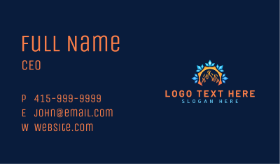 Ice Fire Cooling Business Card Image Preview