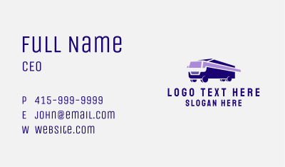 Fast Trucking Logistics Business Card Image Preview