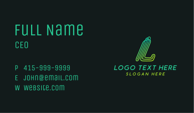 Gradient Business Letter L Business Card Image Preview
