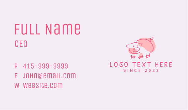Pig Farm Mascot Business Card Design Image Preview