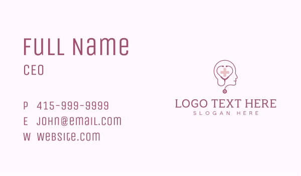 Psychologist Therapist Stethoscope Business Card Design Image Preview